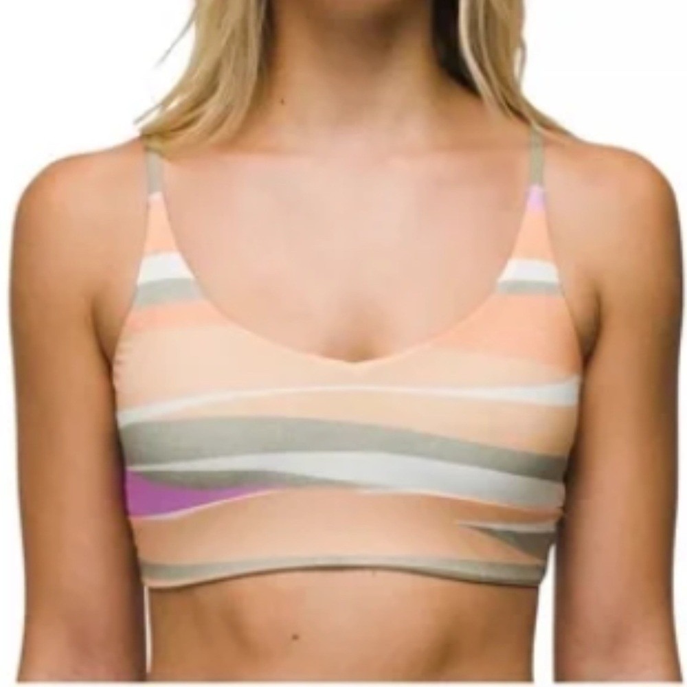 Prana Willow Falls Reversible Bikini Top Waves Bralette Swim Large NWT